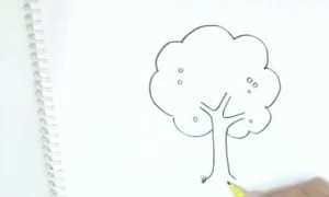 آموزش نقاشی درخت ساده