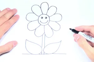 آموزش نقاشی گل