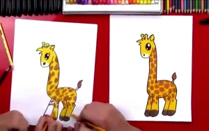 آموزش نقاشی زرافه