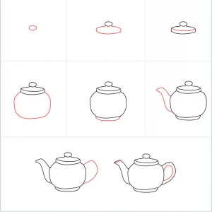 عکس نقاشی قوری بچگانه